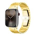 For Apple Watch 46mm / 49mm / 45mm / 44mm Side Release Stainless Steel Watch Band(Gold) - 1