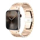 For Apple Watch 46mm / 49mm / 45mm / 44mm Side Release Stainless Steel Watch Band(Rose Gold) - 1