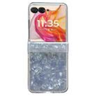 For Motorola Razr 50 Three-piece Set Pearlescent Shell Texture Phone Case(White) - 1