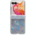 For Motorola Razr 50 Three-piece Set Pearlescent Shell Texture Phone Case(Beige) - 1