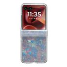 For Motorola Razr 60 Ultra Three-piece Set Pearlescent Shell Texture Phone Case(Beige) - 1