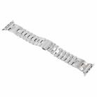 For Apple Watch 42mm / 41mm / 40mm / 38mm Quick Release Stainless Steel Watch Band(Silver) - 3