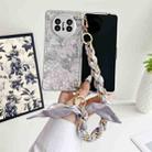 For Huawei Mate X3 / X5 Embroidery Style DIY Full Coverage Phone Case with Scarf / Bracelet(Grey) - 2