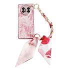 For Huawei Mate X3 / X5 Embroidery Style DIY Full Coverage Phone Case with Scarf / Bracelet(Pink) - 1