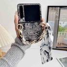 For Huawei Pura X Embroidery Style DIY Full Coverage Phone Case with Scarf / Bracelet(Black) - 2
