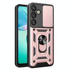 For Samsung Galaxy S25+ 5G Sliding Camera Cover Design TPU+PC Phone Case(Rose Gold) - 1