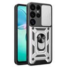 For Samsung Galaxy S25 Ultra 5G Sliding Camera Cover Design TPU+PC Phone Case(Silver) - 1