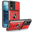 For Samsung Galaxy S25 Edge 5G Sliding Camera Cover Design TPU+PC Phone Case(Red) - 1