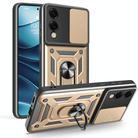 For Samsung Galaxy S25 Edge 5G Sliding Camera Cover Design TPU+PC Phone Case(Gold) - 1
