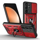 For Samsung Galaxy S25 FE 5G Sliding Camera Cover Design TPU+PC Phone Case(Red) - 1