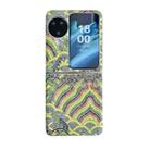 For OPPO Find N3 Flip Propitious Clouds Embroidery Full Coverage Phone Case(Green) - 1