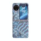 For OPPO Find N3 Flip Propitious Clouds Embroidery Full Coverage Phone Case(Blue) - 1