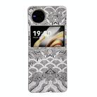 For vivo X Flip Propitious Clouds Embroidery Full Coverage Phone Case(Grey) - 1