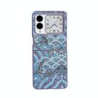 For Huawei nova Flip Propitious Clouds Embroidery Full Coverage Phone Case(Blue) - 1