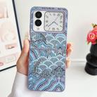 For Huawei nova Flip Propitious Clouds Embroidery Full Coverage Phone Case(Blue) - 2