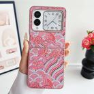 For Huawei nova Flip Propitious Clouds Embroidery Full Coverage Phone Case(Red) - 2