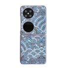 For Huawei Pocket 2 Propitious Clouds Embroidery Full Coverage Phone Case(Blue) - 1