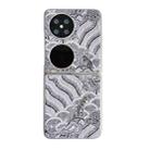 For Huawei Pocket 2 Propitious Clouds Embroidery Full Coverage Phone Case(Grey) - 1