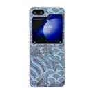 For Samsung Galaxy Z Flip6 Propitious Clouds Embroidery Full Coverage Phone Case(Blue) - 1