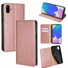 For Samsung Galaxy F06 5G Gloss Oil Solid Color Magnetic Leather Phone Case(Rose Gold) - 1