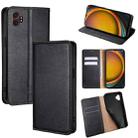 For Samsung Galaxy Xcover 7 Pro 5G Gloss Oil Solid Color Magnetic Leather Phone Case(Black) - 1