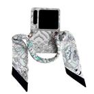 For Huawei Pura X Propitious Clouds Embroidery Full Coverage Phone Case with Scarf / Bracelet(Grey) - 1