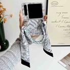 For Huawei Pura X Propitious Clouds Embroidery Full Coverage Phone Case with Scarf / Bracelet(Grey) - 2