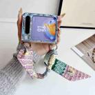 For Huawei Pura X Propitious Clouds Embroidery Full Coverage Phone Case with Scarf / Bracelet(Grey) - 3
