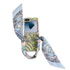 For Samsung Galaxy Z Flip6 Propitious Clouds Embroidery Full Coverage Phone Case with Scarf / Bracelet(Green) - 1