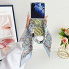 For Xiaomi Mix Flip Propitious Clouds Embroidery Full Coverage Phone Case with Scarf / Bracelet(Green) - 2