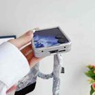 For Xiaomi Mix Flip Propitious Clouds Embroidery Full Coverage Phone Case with Scarf / Bracelet(Blue) - 3