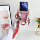 For Xiaomi Mix Flip Propitious Clouds Embroidery Full Coverage Phone Case with Scarf / Bracelet(Red) - 2