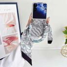 For Xiaomi Mix Flip Propitious Clouds Embroidery Full Coverage Phone Case with Scarf / Bracelet(Grey) - 2