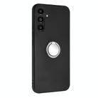 For Samsung Galaxy A34 5G Matte Ring Holder TPU Phone Case(Silver) - 2