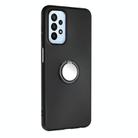 For Samsung Galaxy A73 5G Matte Ring Holder TPU Phone Case(Black) - 2