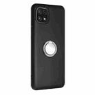For Samsung Galaxy A22 5G Matte Ring Holder TPU Phone Case(Silver) - 2