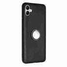 For Samsung Galaxy A07 5G Matte Ring Holder TPU Phone Case(Black) - 2