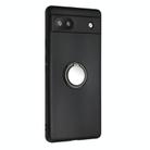 For Google Pixel 7a Matte Ring Holder TPU Phone Case(Black) - 2