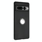 For Google Pixel 8 Matte Ring Holder TPU Phone Case(Black) - 2