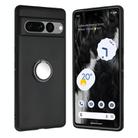 For Google Pixel 8 Pro Matte Ring Holder TPU Phone Case(Black) - 1