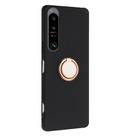 For Sony Xperia 1 IV Matte Ring Holder TPU Phone Case(Rose Gold) - 2