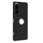 For Sony Xperia 1 IV Matte Ring Holder TPU Phone Case(Black) - 2
