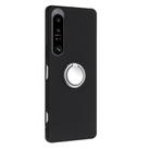For Sony Xperia 1 IV Matte Ring Holder TPU Phone Case(Silver) - 2