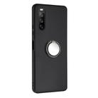 For Sony Xperia 5 IV Matte Ring Holder TPU Phone Case(Black) - 2