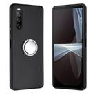 For Sony Xperia 10 IV Matte Ring Holder TPU Phone Case(Silver) - 1