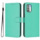For Nokia G42 / G310 Skin Feel Solid Color Leather Phone Case with Lanyard(Green) - 2