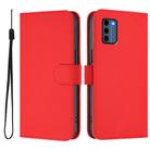 For Nokia C300 Skin Feel Solid Color Leather Phone Case with Lanyard(Red) - 2