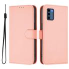 For Nokia C300 Skin Feel Solid Color Leather Phone Case with Lanyard(Pink) - 2