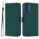 For Nokia C300 Skin Feel Solid Color Leather Phone Case with Lanyard(Dark Green) - 2