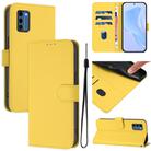 For Nokia C300 Skin Feel Solid Color Leather Phone Case with Lanyard(Lemon Yellow) - 1